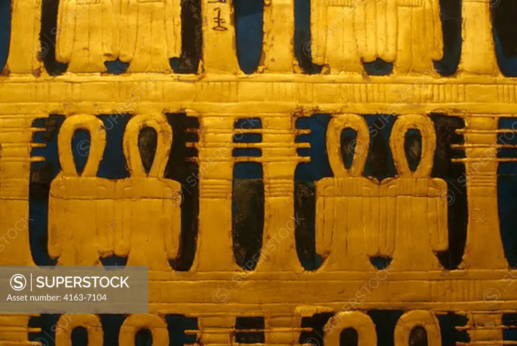 EGYPT, CAIRO, EGYPTIAN MUSEUM OF ANTIQUITIES, TUTANKHAMUN, DETAIL OF SHRINE