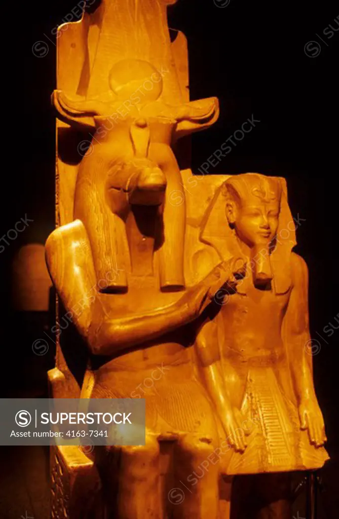 EGYPT, NILE RIVER, LUXOR, MUSEUM, SOBEK AND AMENHOTEP III