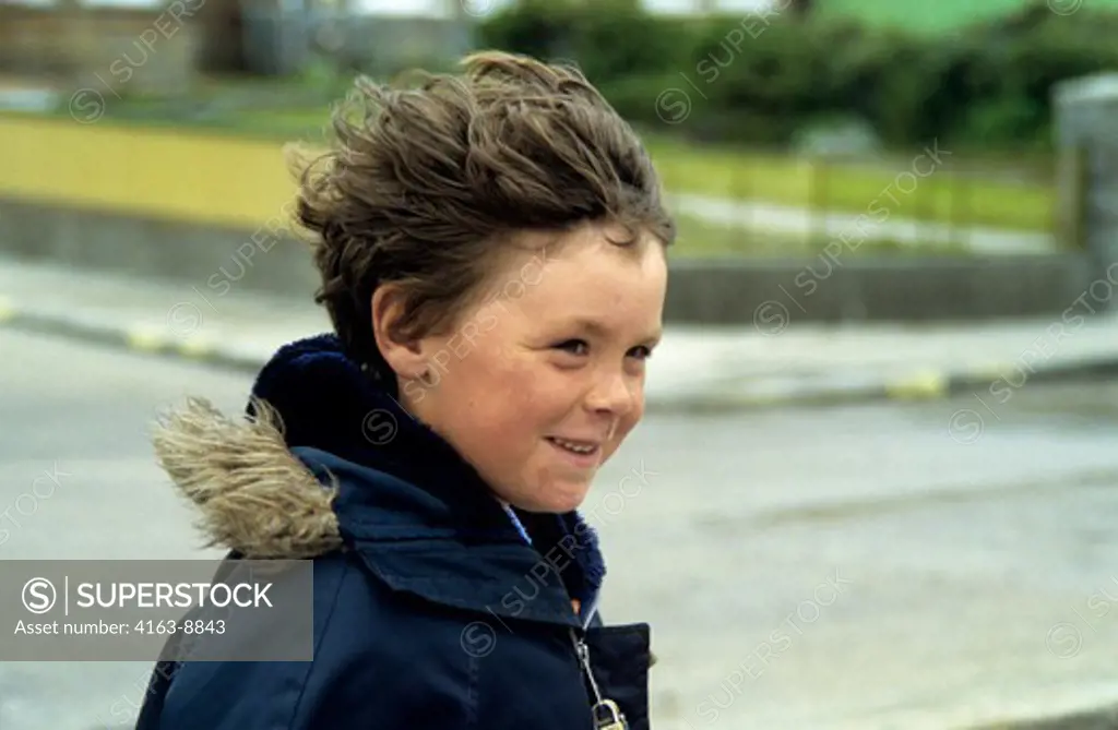 FALKLAND ISLANDS, PORT STANLEY, LOCAL BOY