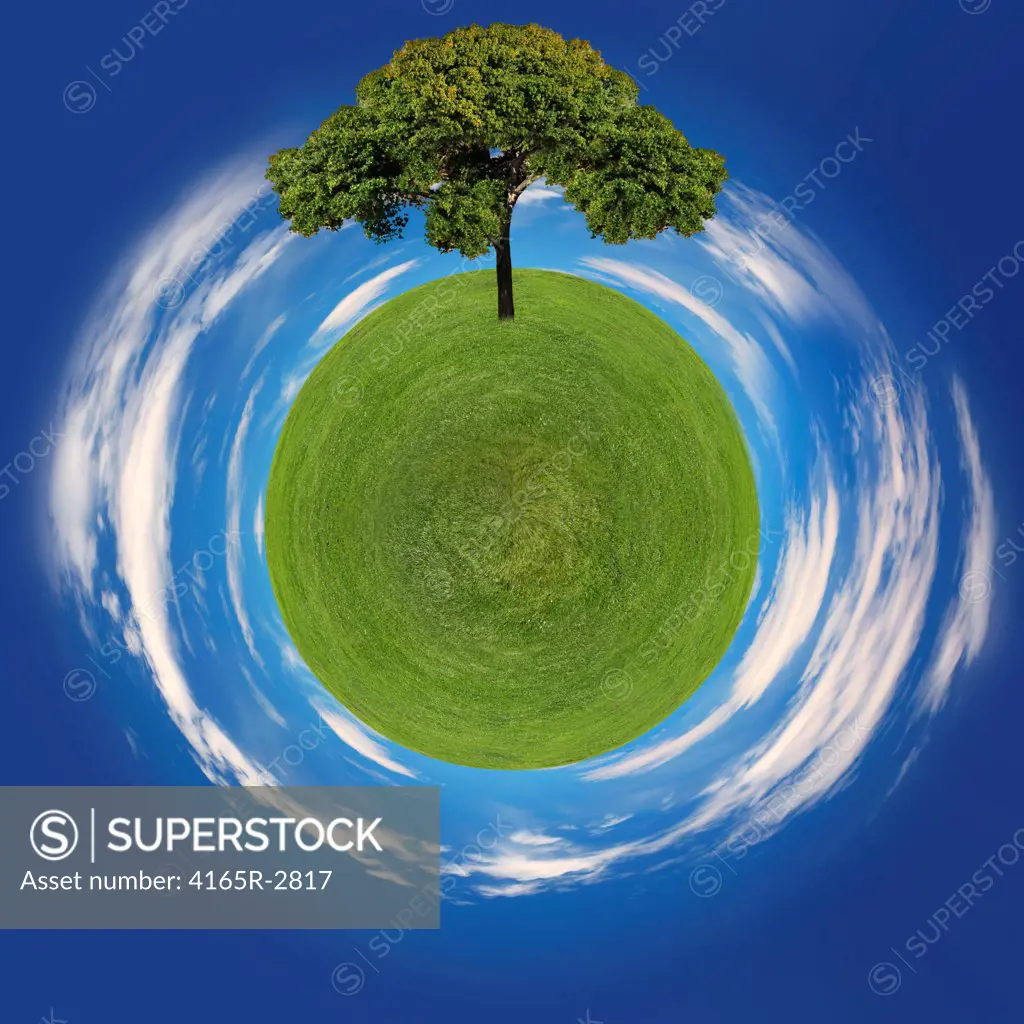 Eco Friendly Image of Grass Planet and Tree