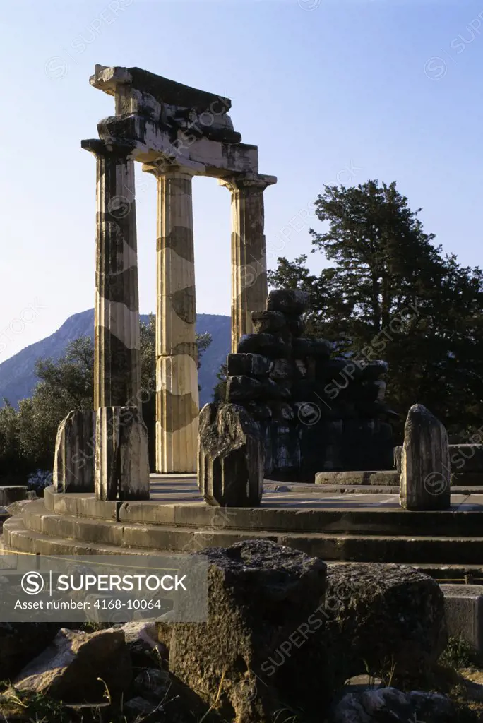 Greece, Delphi, Sanctuary Of Athena Pronaia, Tholos