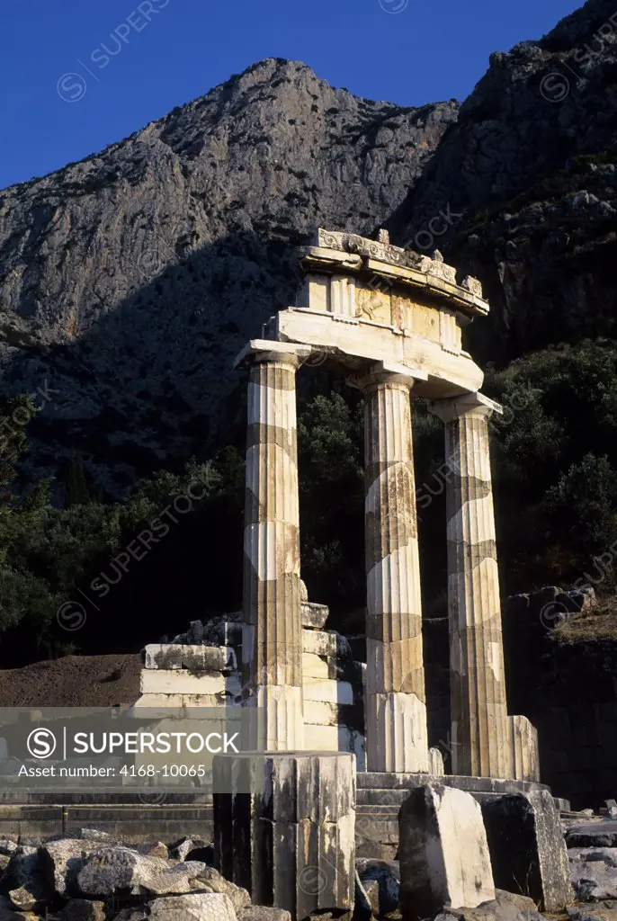 Greece, Delphi, Sanctuary Of Athena Pronaia, Tholos