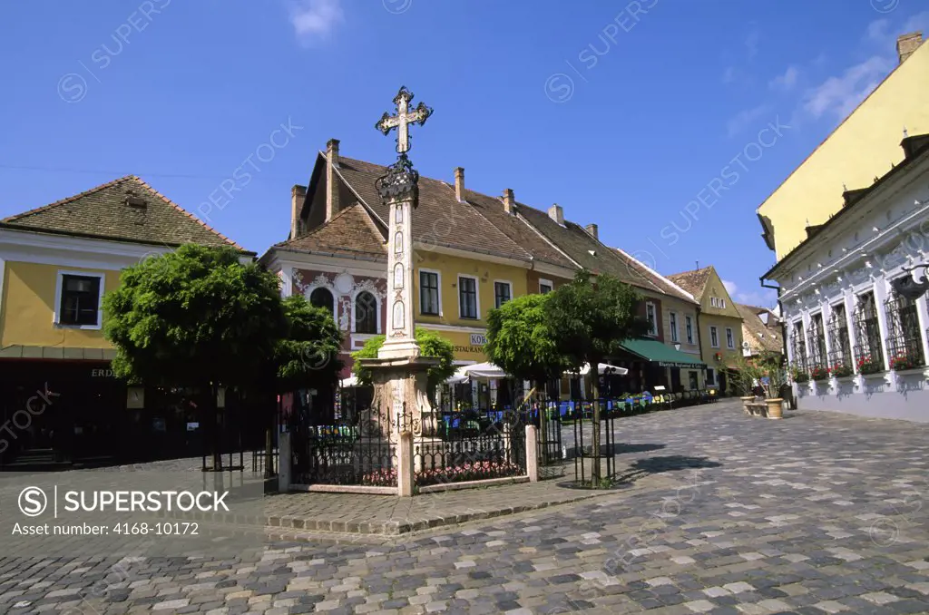 Hungary, Near Budapest, Szentendre Village, Town Square