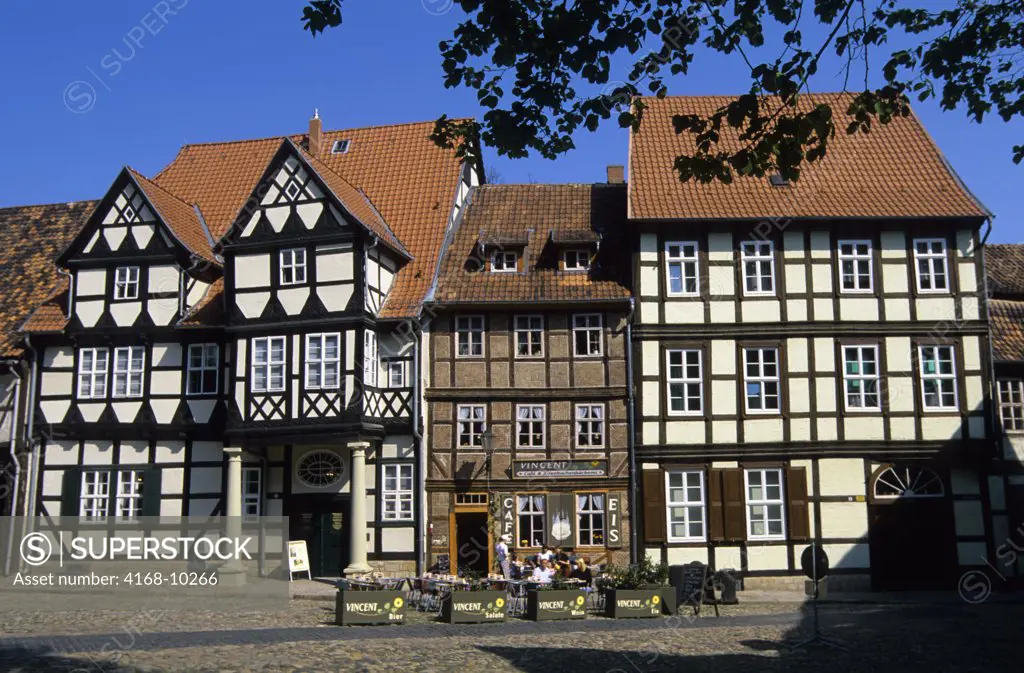 Germany, Near Magdeburg, Quedlinburg (Unesco World Heritage Site), Half Timbered Houses, Klopstock House