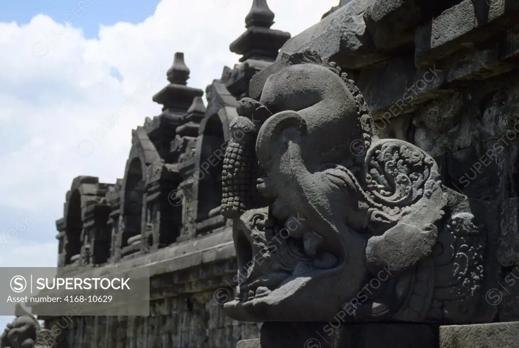 Indonesia, Java, Ancient Borobudur Buddhist Temple Built Between 778--850 A.D.