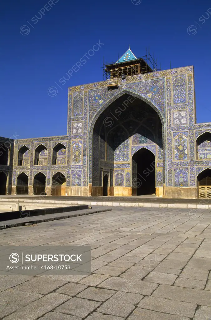 Iran, Esfahan, Eman Khomeni Square, Imam (Masjed-E Emam) Mosque, Madresseh, Tilework