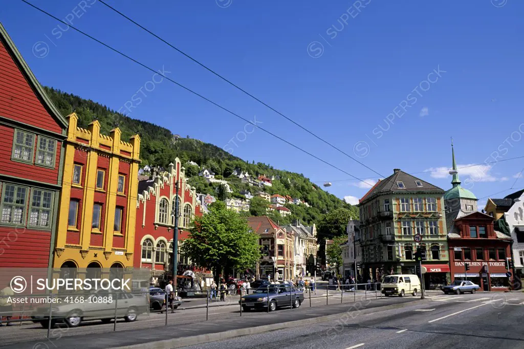 Norway, Bergen, Old Houses Around Harbor Area