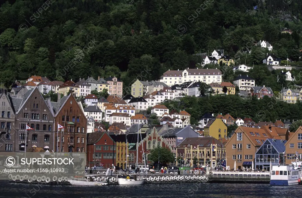 Norway, Bergen, View Of Historic Bryggen District