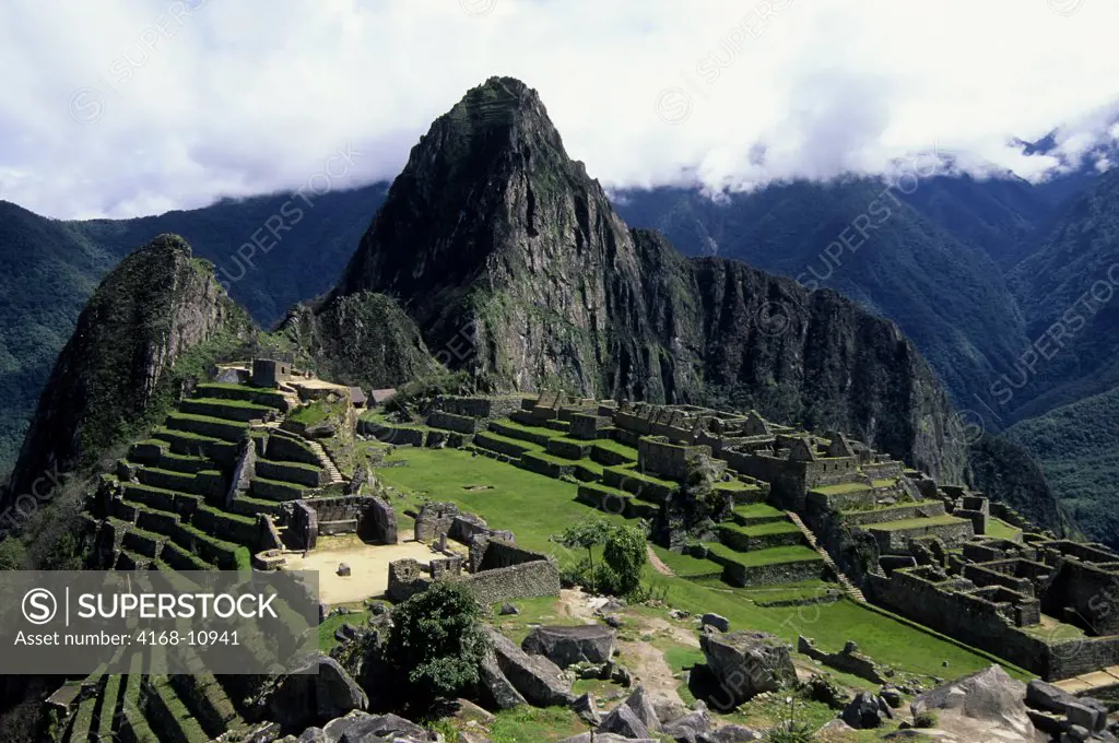 Peru, Sacred Valley, Machu Picchu, Huayna Picchu In Background