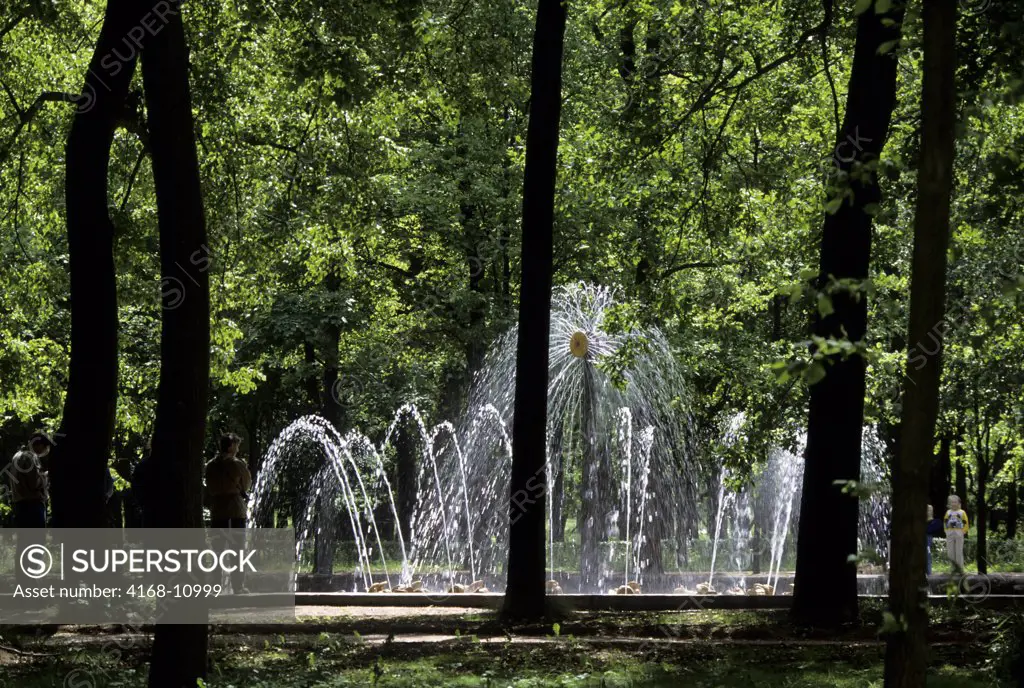 Russia,Near St. Petersburg Petrodvorets, Park, Sun Fountain