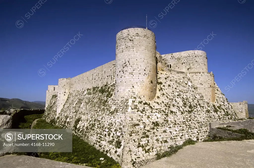 Syria, Near Homs, Central Syria, Crac Des Chevaliers, Castle Of The Knights, Crusaders