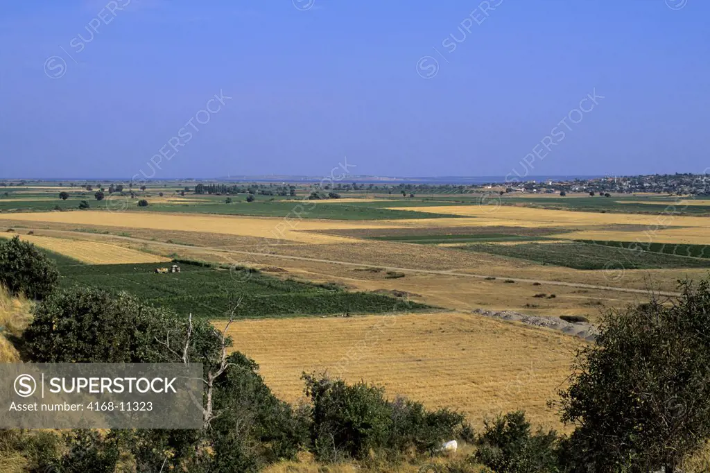 Turkey, Troy, View Of Fields