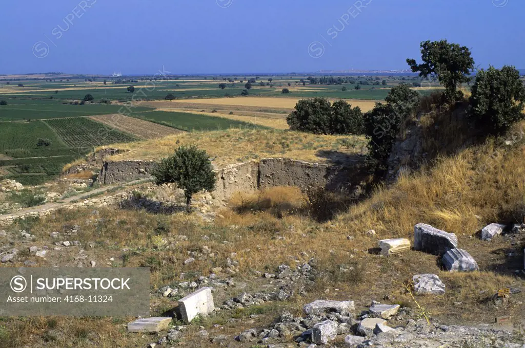 Turkey, Troy, View Of Fields