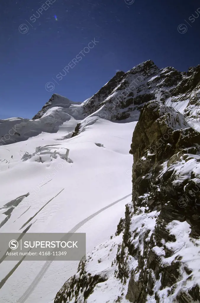 Switzerland, Bernese Oberland, Jungfraujoch, View From Plateau