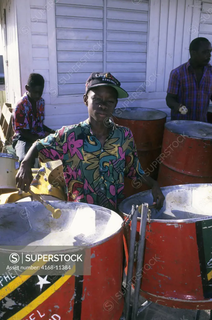 St. Kitts, Basseterre, Steel Band, Boy (11 Yrs Old)
