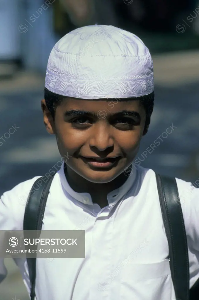 Saudi Arabia, Jeddah, Old Town, Portrait Of Local Boy