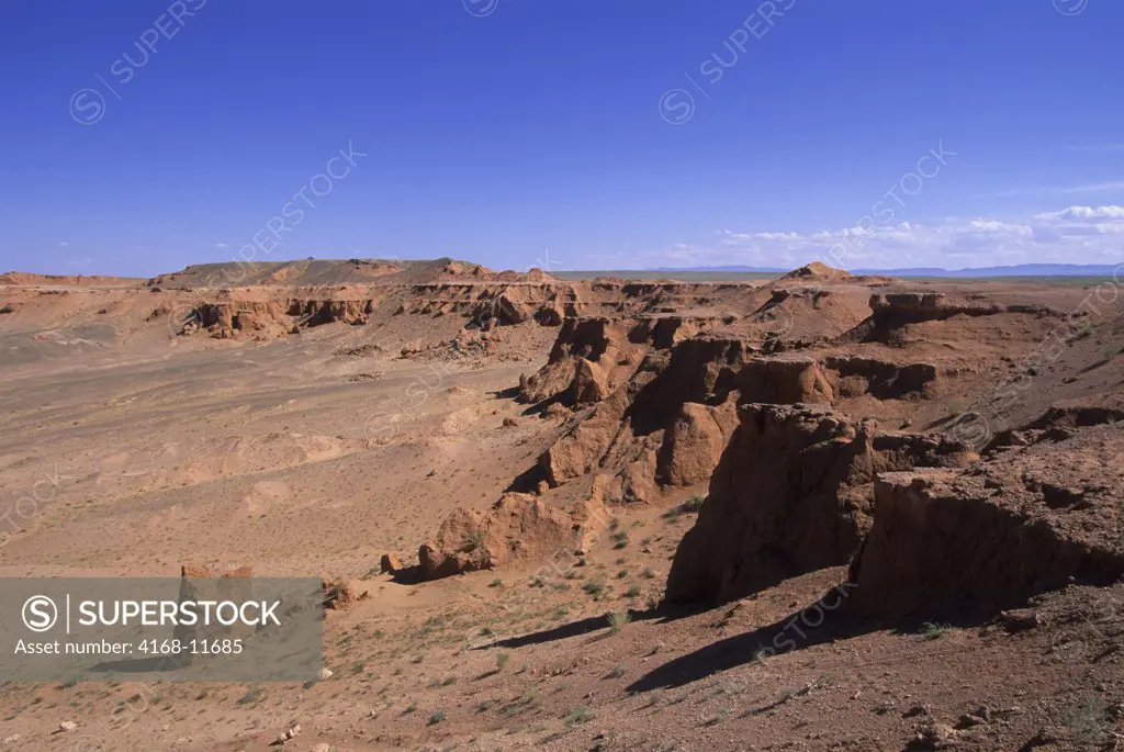 Mongolia,  Near Dalanzadgad, Gobi Desert, Bayanzag, Flaming Cliffs, Dinosaur Fossil Site, Sandstone