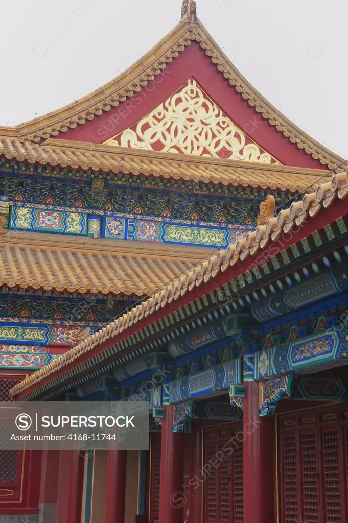 China, Beijing, Forbidden City, Detail Of Architecture, Roof