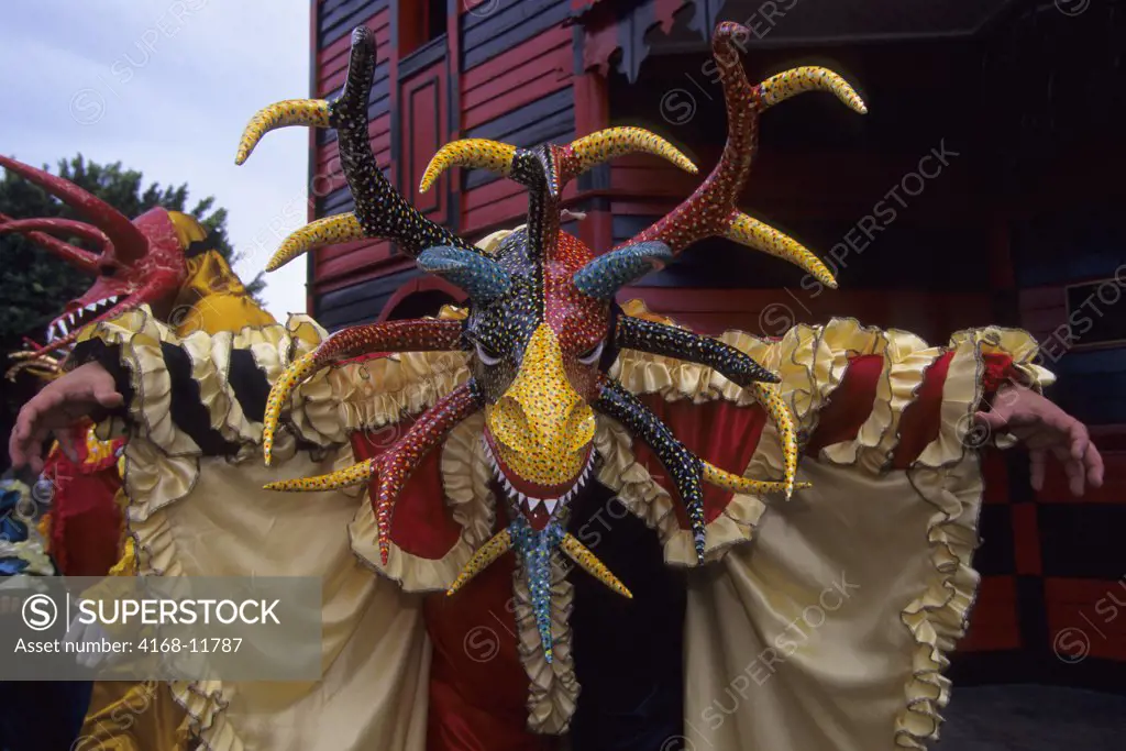 Puerto Rico, Ponce, Vejigantes Costumes (Used For Festivals), Mask