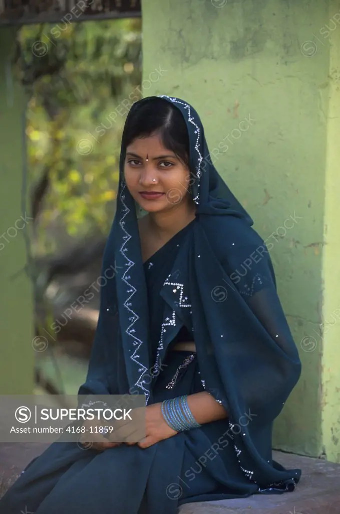 India, Bharatpur, Keoladeo Ghana National Park, Bird Santuary, Portrait Of Woman