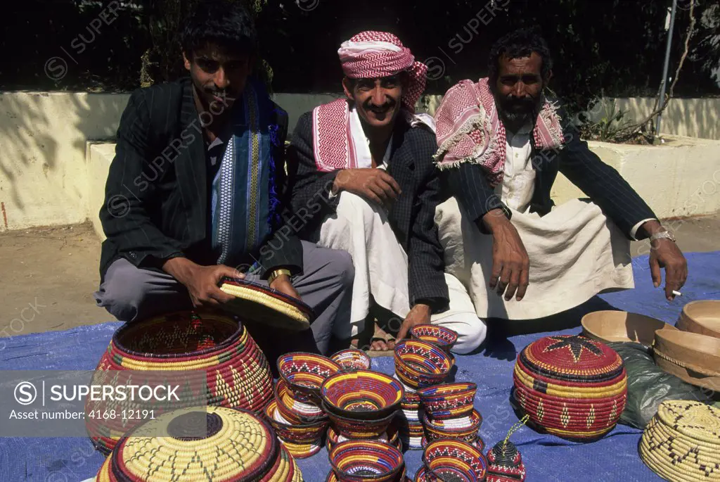 Saudi Arabia, Near Abha, Al Wadijan, Friday Market, Colorful Baskets