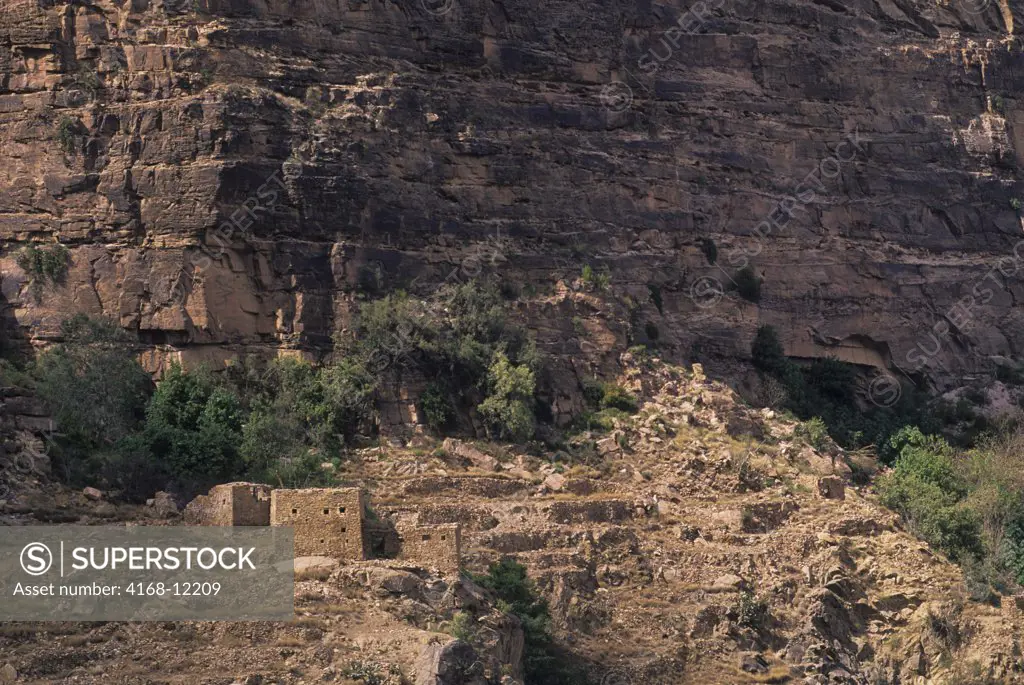 Saudi Arabia, Near Abha, Asir National Park, Habala Village, View From Cliffside House