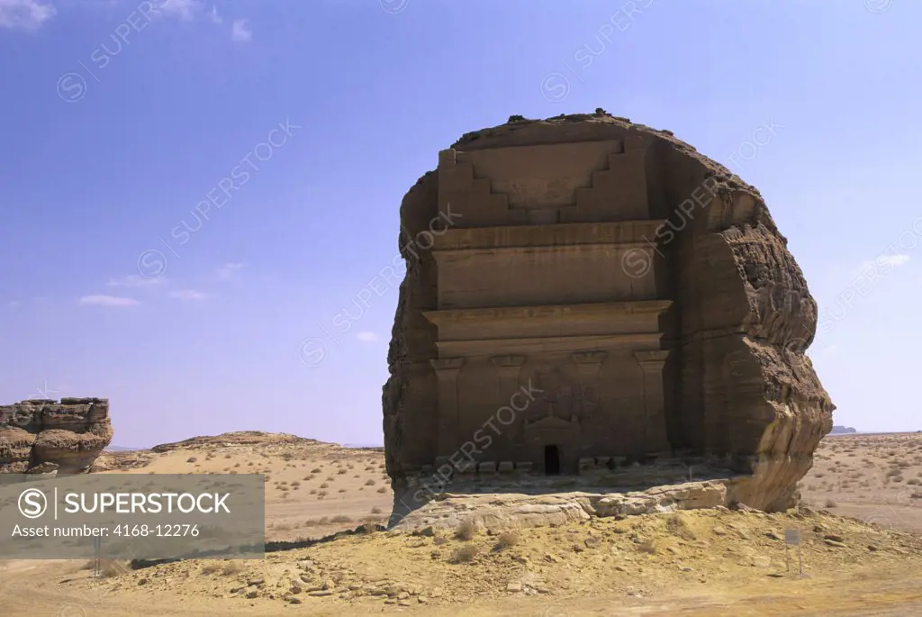 Saudi Arabia, Madain Saleh, Nabataeans Tombs (100 B.C. To 76 A.D.), Qasr Al Farid Tomb