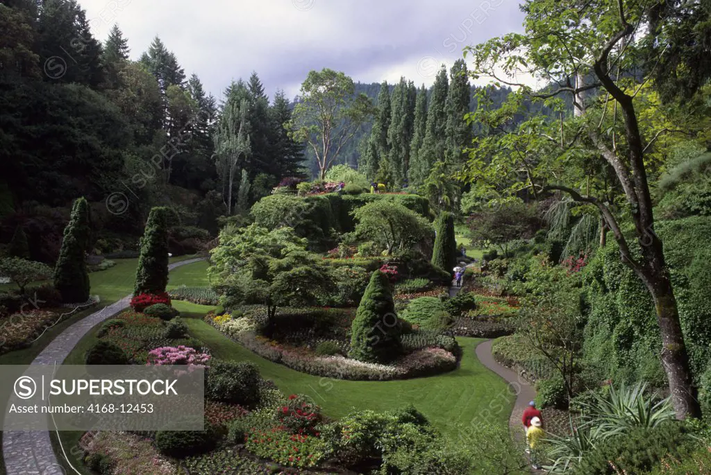 Canada, Bc, Vancouver Island, Butchart Gardens, Sunken Garden