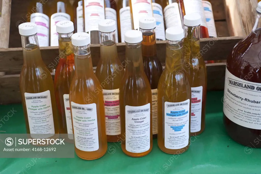 Usa, Washington State, Seattle, Pike Place Market, Special Vinegars For Sale