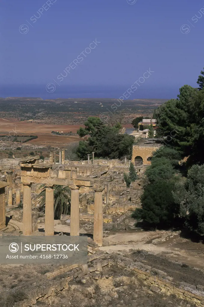 Libya, Near Benghazi, Cyrene, View Of Greek Gate