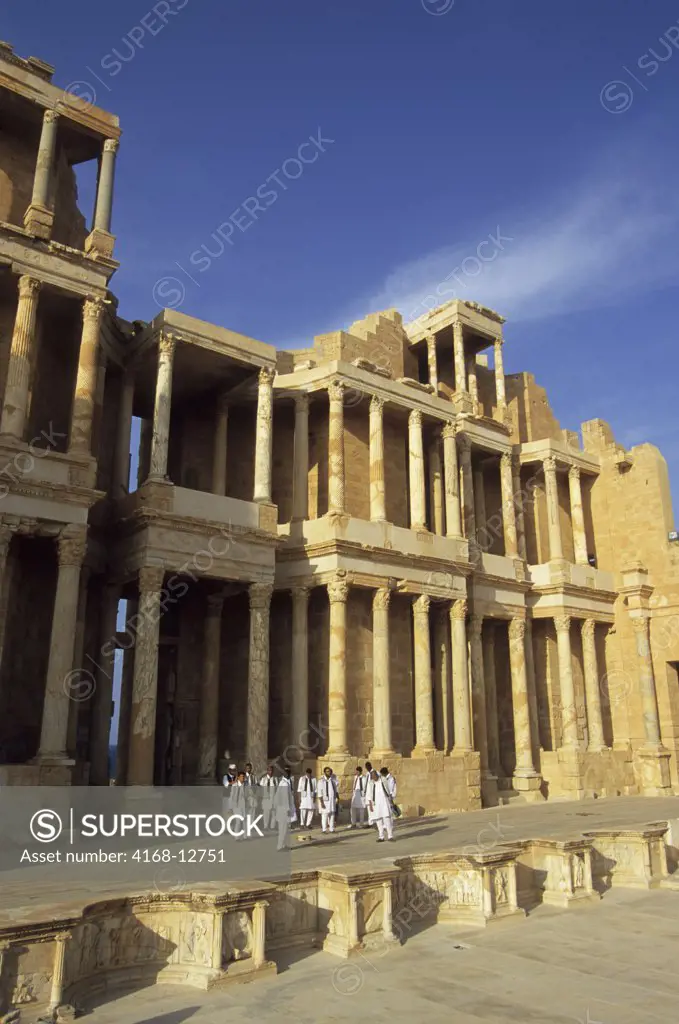 Libya, Near Tripoli, Sabratha, Roman Theatre (2Nd Century Ad), Musicians