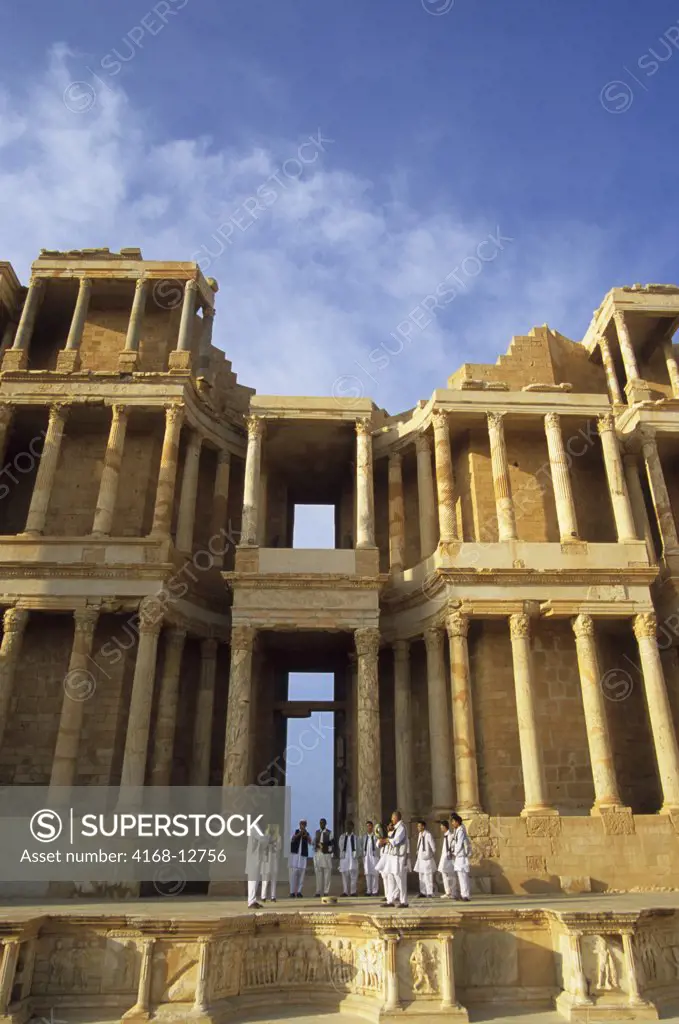 Libya, Near Tripoli, Sabratha, Roman Theatre (2Nd Century Ad), Musicians