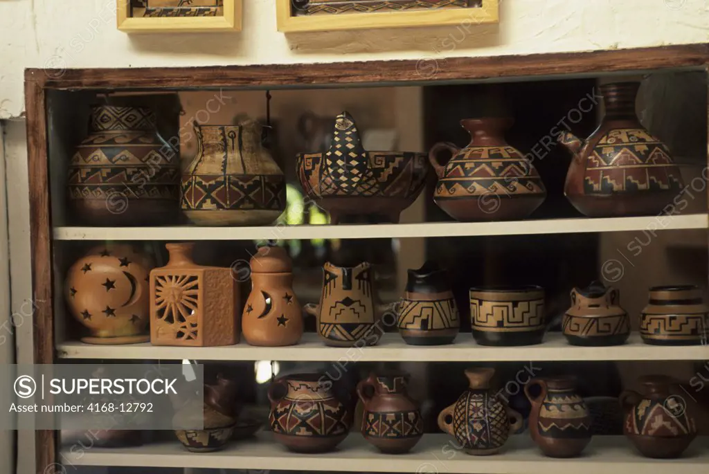 Chile, Santiago, Los Dominicos, Handicraft Market, Market Scene, Pottery