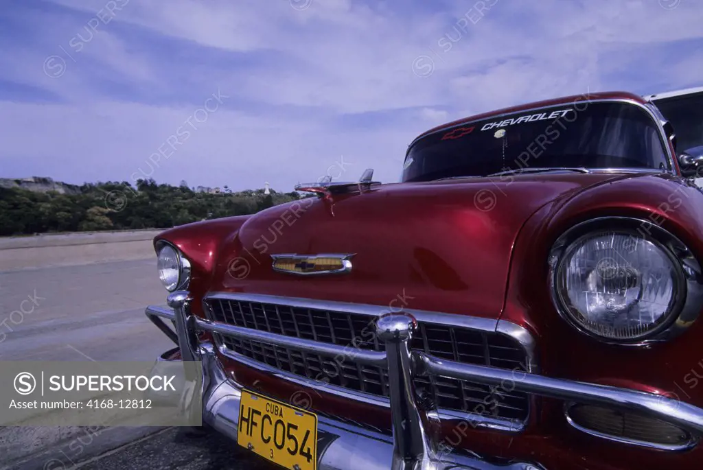 Cuba, Havana, Street Scene, Old Chevrolet Car