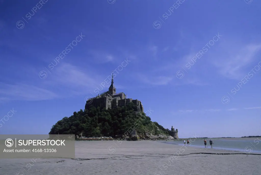 France, Mont St. Michel At Low Tide