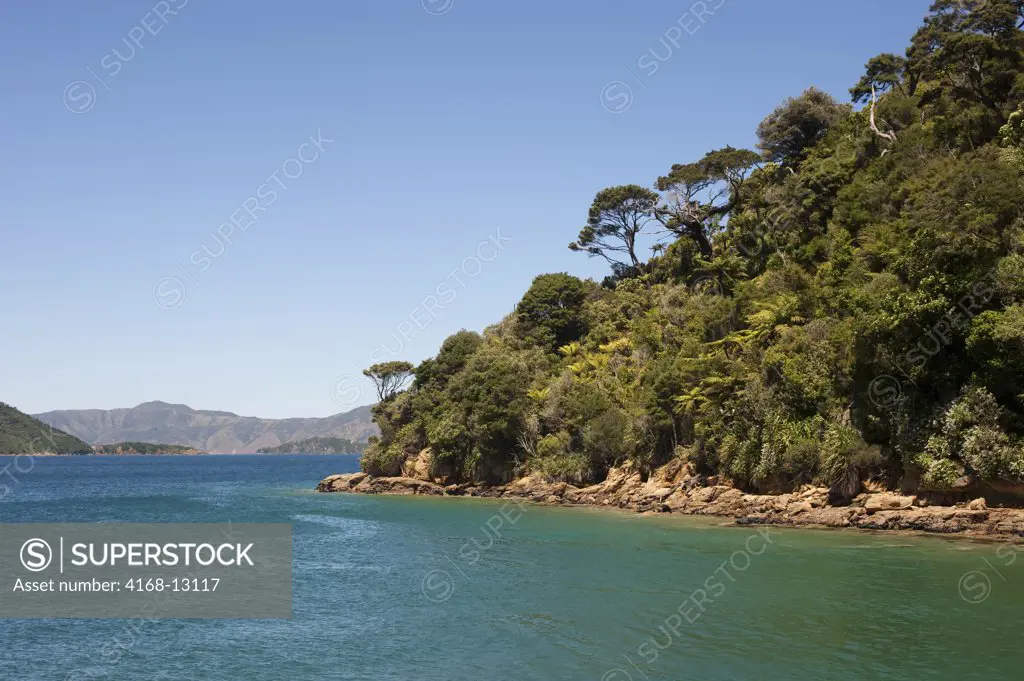 New Zealand, South Island, Marlborough Sounds, Queen Charlotte Sound, Ship'S Cove, Landscape