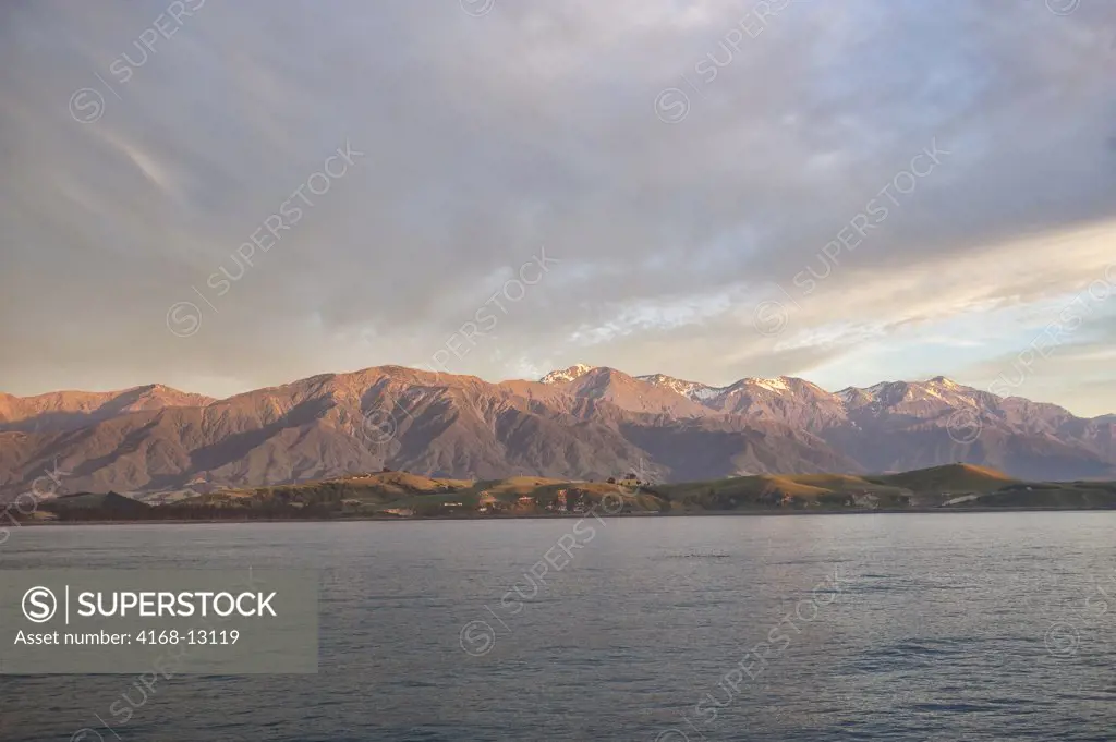 New Zealand, South Island, Kaikoura, View Of Southern Alps