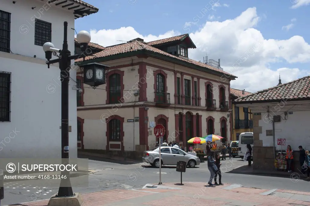 Street Scene In La Candelaria, The Old Town Of Bogota, Colombia