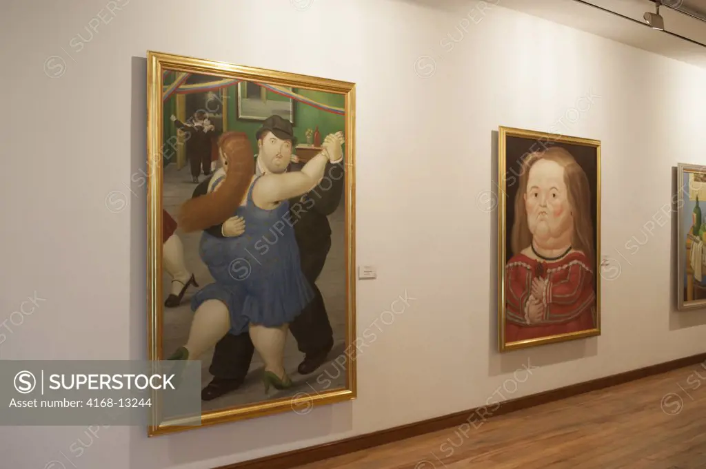 Botero Paintings In The Botero Museum In La Candelaria, The Old Town Of Bogota, Colombia