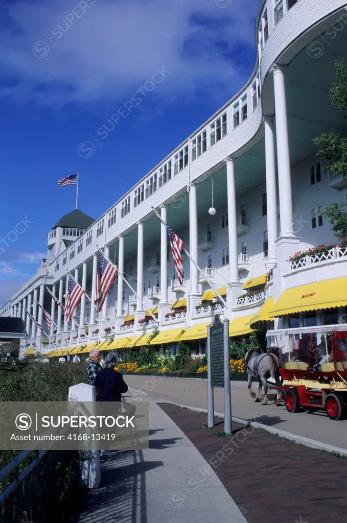 USA, Michigan, Lake Huron, Mackinac Island, Grand Hotel