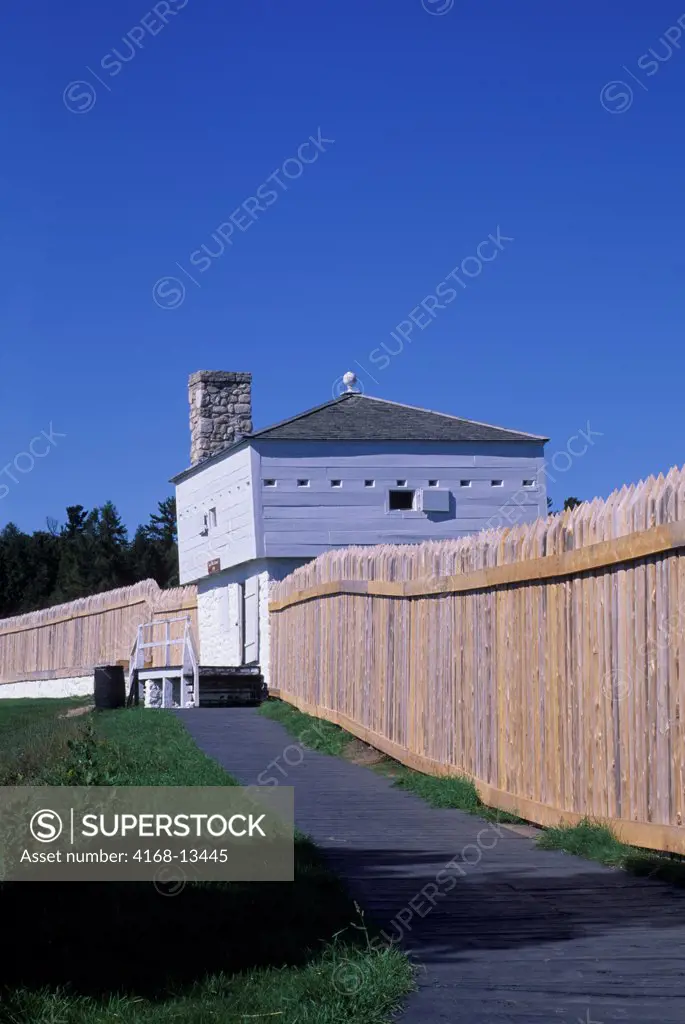 USA, Michigan, Lake Huron, Mackinac Island, Fort Mackinac, Wall, East Blockhouse, 1798