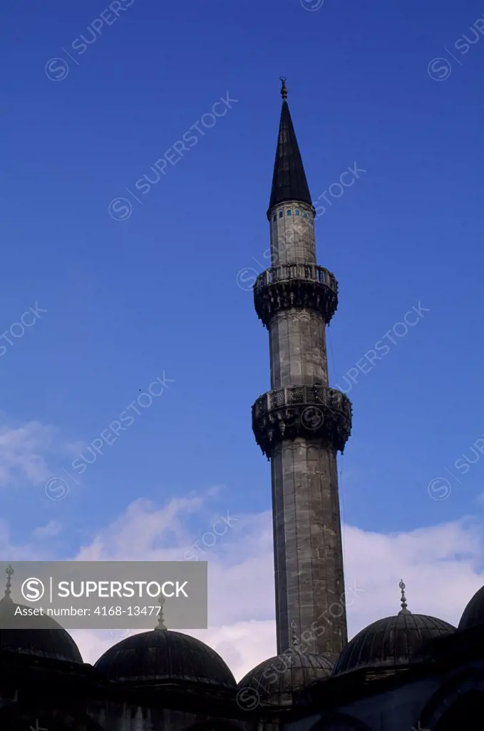 Turkey, Istanbul, Suleymaniye Mosque, Minaret