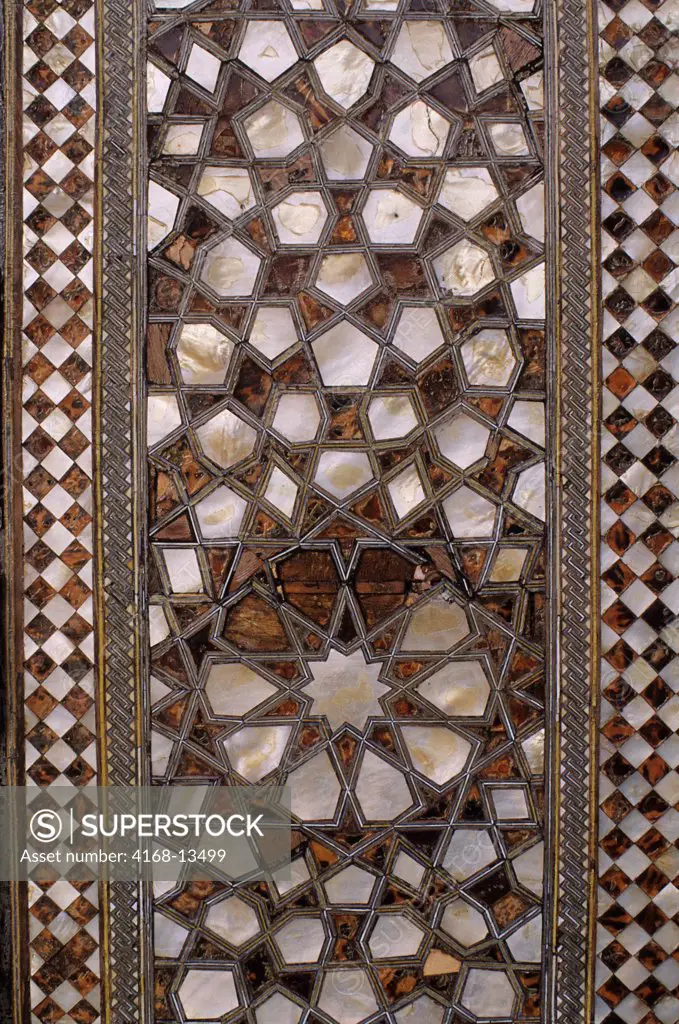 Turkey, Istanbul, Topkapi Palace, Mother Of Pearl Inlaid Door, Detail
