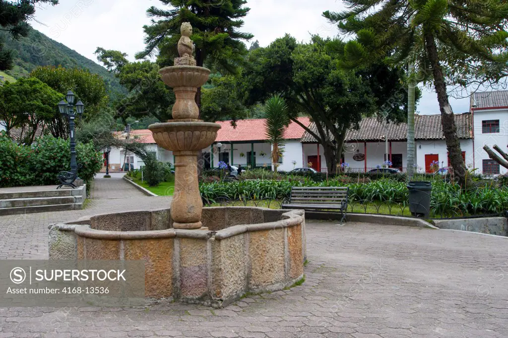 The Central Plaza Of Sopo, A Small Town Near Zipaquira Near Bogota, Colombia
