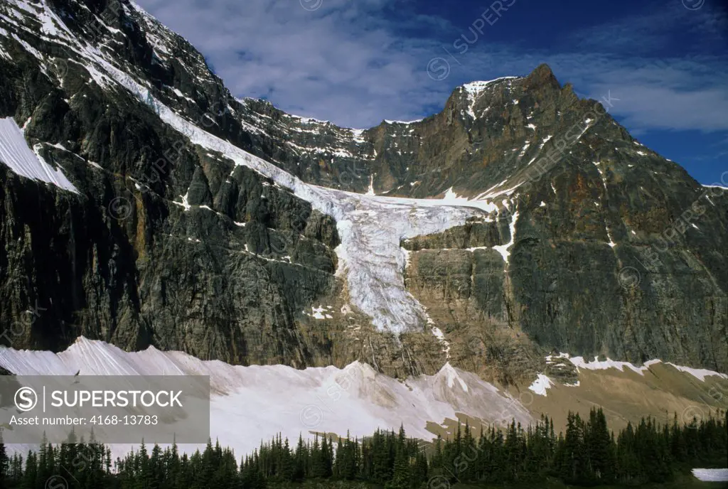 Canada,Alberta,Rocky Mountains, Jasper National Park, Mt. Edith Cavell, Hanging Glacier