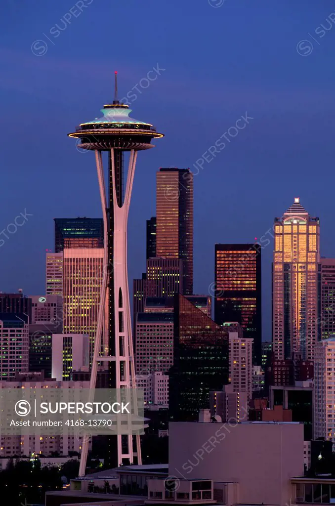 USA, Washington, Seattle, Skyline With Space Needle