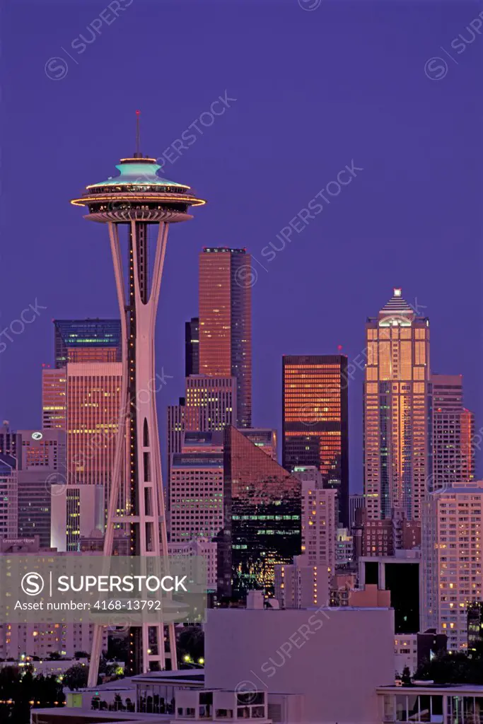 USA, Washington, Seattle, Skyline With Space Needle