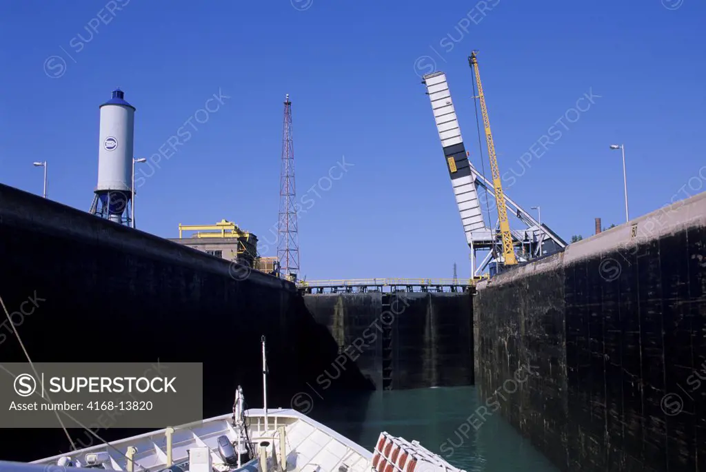 Canada, Ontario, Near Niagara Falls, Welland Canal, Ship Locks, Cruise Ship