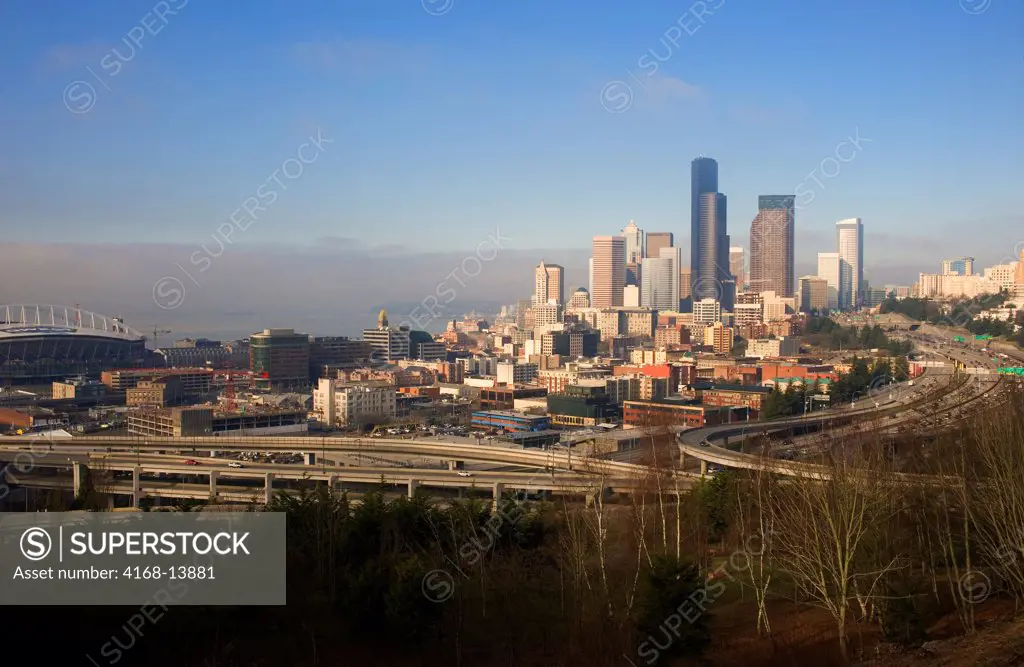 USA, Washington State, Seattle, View Of Downtown From Beacon Hill