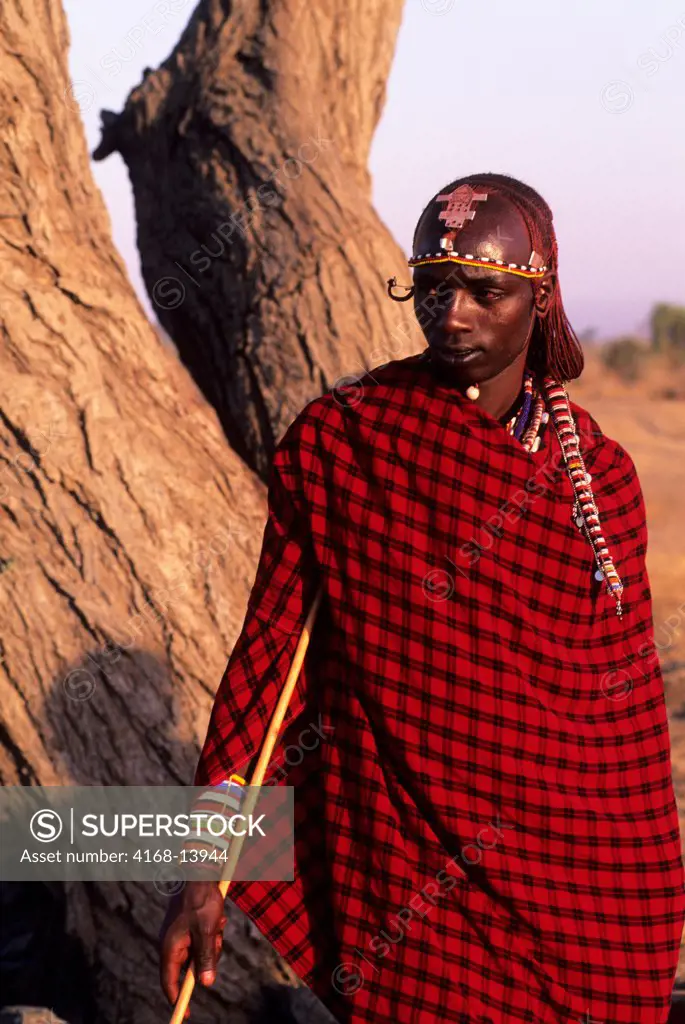 Kenya, Amboseli, Masai Man, Portrait